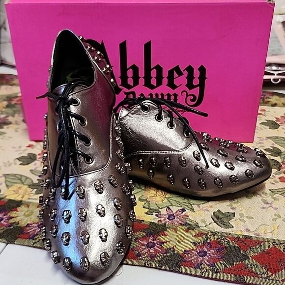 Abbey Dawn By AVRIL LAVIGNE TOUGH CROWD OXFORD FLAT IN PEWTER SZ 7 NWT &… - Picture 5 of 11
